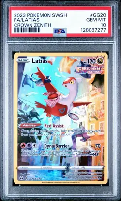 PSA 10 GEM MINT 2023 POKEMON SWORD AND SHIELD CROWN ZENITH #GG20 FA/LATIAS - Image 1