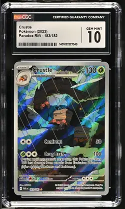 Crustle 2023 Pokemon Paradox Rift #183/182 Illustration Rare Holo CGC 10 - Image 1