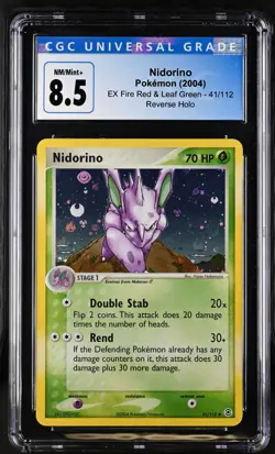 Nidorino 2004 Pokemon EX Fire Red & Leaf Green #41/112 Reverse Holo CGC 8.5 - Image 1