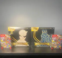 pokemon mega evolution etb set w/ 2 booster bundles - Image 1