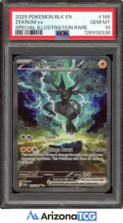 Pokemon 2025 Zekrom ex 166/086 SIR Black Bolt GEM MINT PSA 10 - Image 1