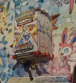 Pokemon Scarlet & Violet Prismatic Evolutions Half Booster Box (18 Packs) Sealed - Image 1