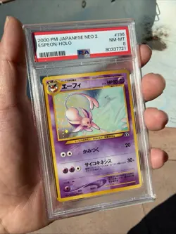 Espeon #196 Holo PSA 8 Rare Pokemon Neo Discovery Japanese Edition - Image 3