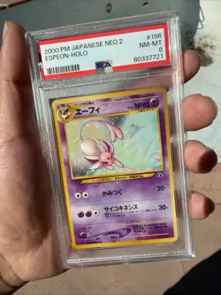 Espeon #196 Holo PSA 8 Rare Pokemon Neo Discovery Japanese Edition - Image 4