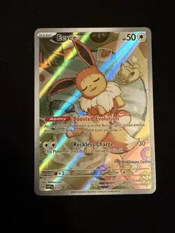 Pokemon Eevee 173 Pokemon Center Stamped Promo NM Prismatic Evolutions ETB - Image 1