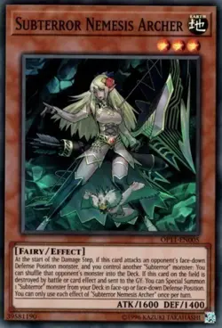 Yugioh! LP Subterror Nemesis Archer - OP11-EN005 - Super Rare - Unlimited Editio - Image 1