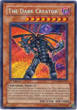 Yugioh! LP The Dark Creator - PTDN-EN017 - Secret Rare - 1st Edition Lightly Pla - Image 1