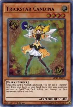 Yugioh! LP Trickstar Candina - MP18-EN037 - Ultra Rare - 1st Edition Lightly Pla - Image 1