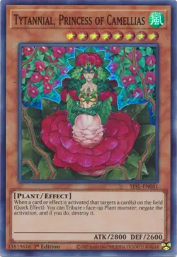 Yugioh! LP Tytannial, Princess of Camellias - SESL-EN041 - Super Rare - 1st Edit - Image 1