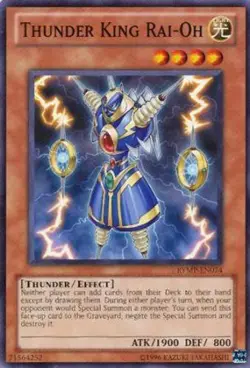Yugioh! LP Thunder King Rai-Oh - RYMP-EN074 - Common - Unlimited Edition Lightly - Image 1