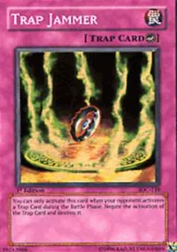 Yugioh! LP Trap Jammer - IOC-110 - Super Rare - 1st Edition Lightly Played, Engl - Image 1