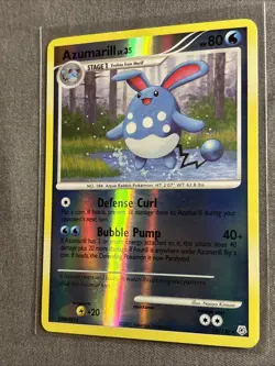 Pokemon TCG: Azumarill 18/130 (2007) Diamond & Pearl • Rare Reverse Holo Card - Image 3