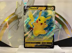 ⚡🐭Pokemon TCG Card Pikachu V Black Star Promo Holo SWSH198 NM/M 🐭 ⚡ - Image 1