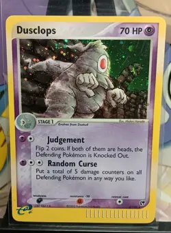 DUSCLOPS 4/100 EX Sandstorm holo rare Pokemon card LP - Image 1
