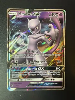 Pokemon Card - Mewtwo GX Sun & Moon Shining Legends 39/73 Ultra Rare SM Holo - Image 1