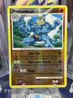 Machamp Holo Rare Pokemon Card TCG 20/100 D&P Stormfront Reverse Holo - Image 1