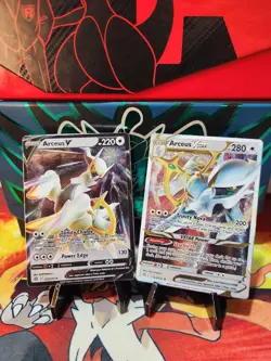 Arceus V & Vstar Metal (2 CARD SET) from Arceus Vstar UPC # 122/172 & 123/172 - Image 1