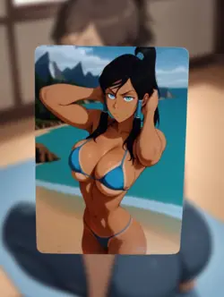 Korra The Legend Of Korra Anime Waifu Sexy Goddess Doujin Lewd Hentai Card - Image 1