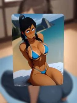 Korra The Legend Of Korra Anime Waifu Sexy Goddess Doujin Lewd Hentai Card - Image 1