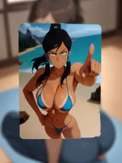 Korra The Legend Of Korra Anime Waifu Sexy Goddess Doujin Lewd Hentai Card - Image 1