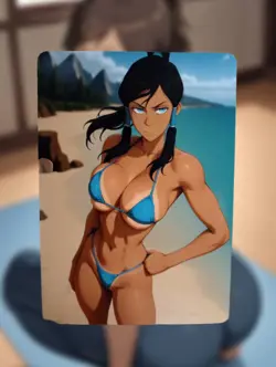 Korra The Legend Of Korra Anime Waifu Sexy Goddess Doujin Lewd Hentai Card - Image 1