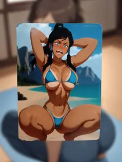 Korra The Legend Of Korra Anime Waifu Sexy Goddess Doujin Lewd Hentai Card - Image 1