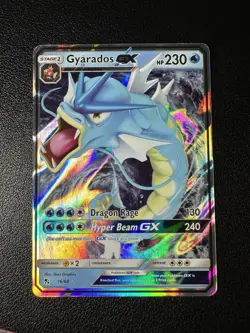 Gyarados GX 16/68 SM Hidden Fates Sun and Moon Ultra Rare Holo Pokemon Card - Image 1