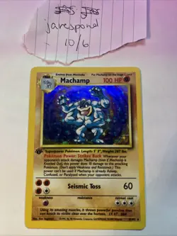 Machamp Holo Pokemon Card 1st Edition Base Set 1999 Near Mint - Image 1