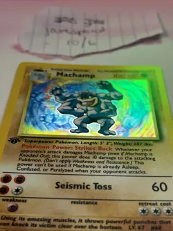 Machamp Holo Pokemon Card 1st Edition Base Set 1999 Near Mint - Image 5