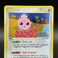 Igglybuff 21/100 EX Crystal Guardians Stamp Pokemon Card Reverse Holo Foil Rare - Image 2