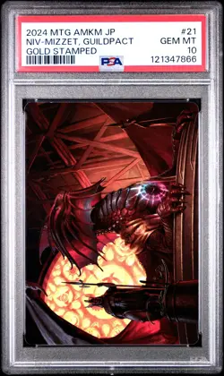 2024 MTG JPN MURDERS AT KARLOV MANOR ART SER #21 NIV-MIZZET, GUILDPACT PSA 10 - Image 1