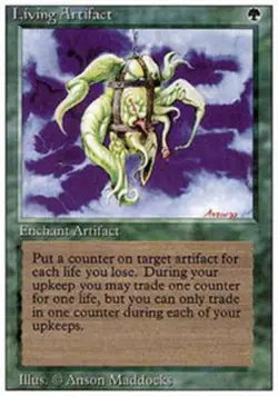 [4x] Living Artifact Played, English Revised Edition MTG Magic - Image 1