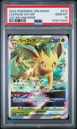 2022 POKEMON JPN SWORD & SHIELD VSTAR UNIVERSE #012 LEAFEON VSTAR PSA 10 - Image 1
