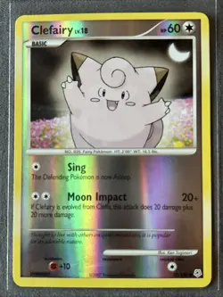 Pokemon TCG: Clefairy 77/130 (2007) Diamond & Pearl • Reverse Holo Card - Image 1