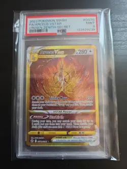 Pokemon PSA 9 Arceus VSTAR GG70/GG70 Crown Zenith Secret Rare Mint - Image 1