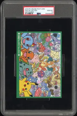 2018 POKEMON CENTER ONLINE MONTHLY POSTCARD DEX NO. 001-050 PSA 10 - Image 1