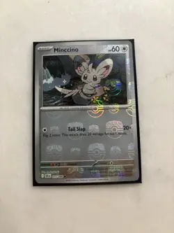 2025 Pokemon SV Black Bolt Minccino Reverse Holo Master Ball Common #075/086 - Image 1