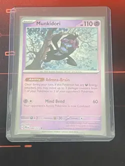 Pokemon TCG Munkidori 044/131 Prismatic Evolutions Poke Ball Reverse Holo - NM - Image 1