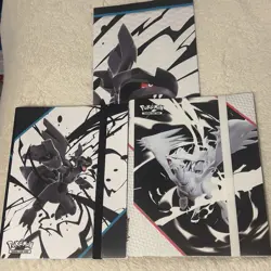 Pokemon Black Bolt and White Flare Binders Set of 2 with Poster (No Packs) - Image 1