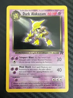 Pokemon TCG Dark Alakazam 18/82 Team Rocket Unlimited Edition Regular LP - Image 1