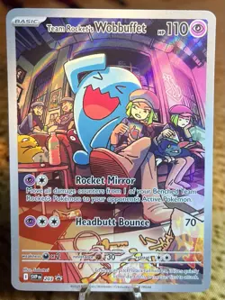 Pokemon Team Rocket's WOBBUFFET Destined Rivals Black Star Promo #203 - Image 1