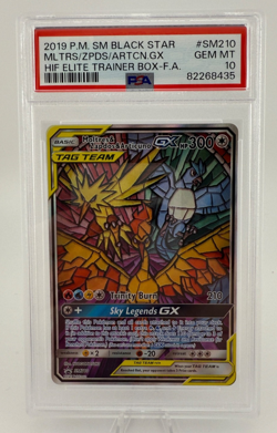 Moltres & Zapdos & Articuno GX SM210 PSA 10 Pokemon Hidden Fates ETB Promo Holo - Image 1