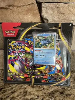 2025 Pokemon TCG Mega Evolution Golduck Promo (3) Three Booster Pack Blister 🔥 - Image 1