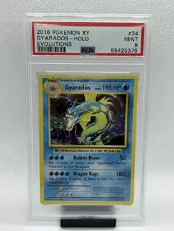 2016 Pokemon XY Evolutions Gyarados Holo #34 PSA 9 Mint - Image 1