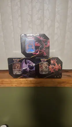 Pokemon TCG Crown Zenith Tin Set of 3 Full Sealed Set - Image 1