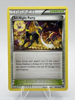 2016 Pokemon Breakpoint Umbreon Stadium Trainer All-Night Party #96/122 NM Card - Image 1