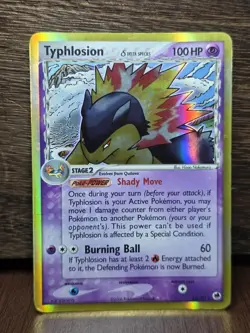 Typhlosion 12/101 Delta Species Ex Dragon Frontiers Holo Rare Pokemon Card MP - Image 1