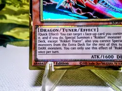 Rockett Tracer premium gold rare yu-gi-oh maximum: El Dorado trading card - Image 4