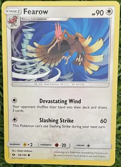Pokemon Fearow 98/149 Trading Card Sun & Moon Non-Holo Stage 1 LP 2017 Free Post - Image 1