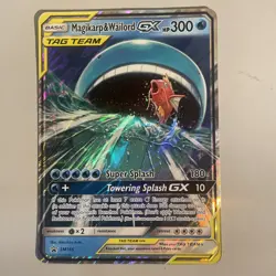 Magikarp Wailord GX Jumbo Promo Pokemon Oversized Card SM166 Holo - Image 1